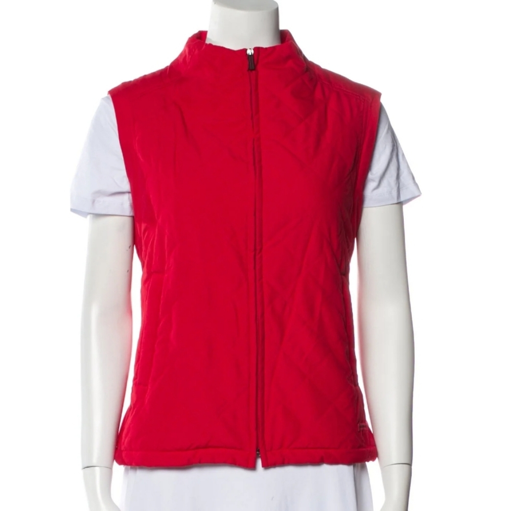 Burberry Women's Size XL Red Nova Check Golf Vest